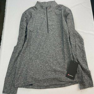 Lululemon Surge Warm 1/2 Zip, Large, Heather Grey